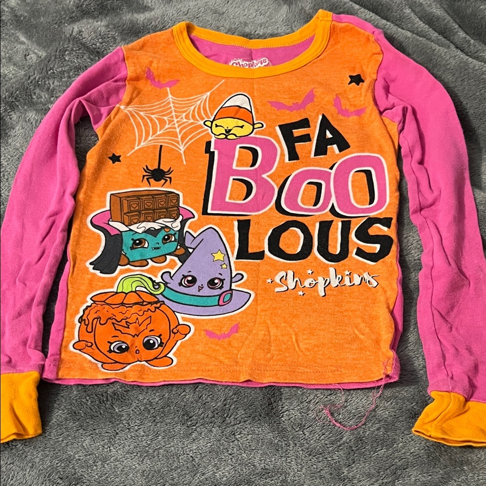 PJ Set Shopkins FaBOOlous Orange and Pink Long Sleeve